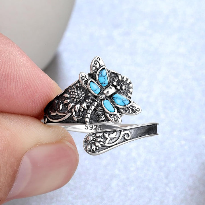 Emily & Isabella Brooks | Sterling Silver Turquoise Spoon Ring