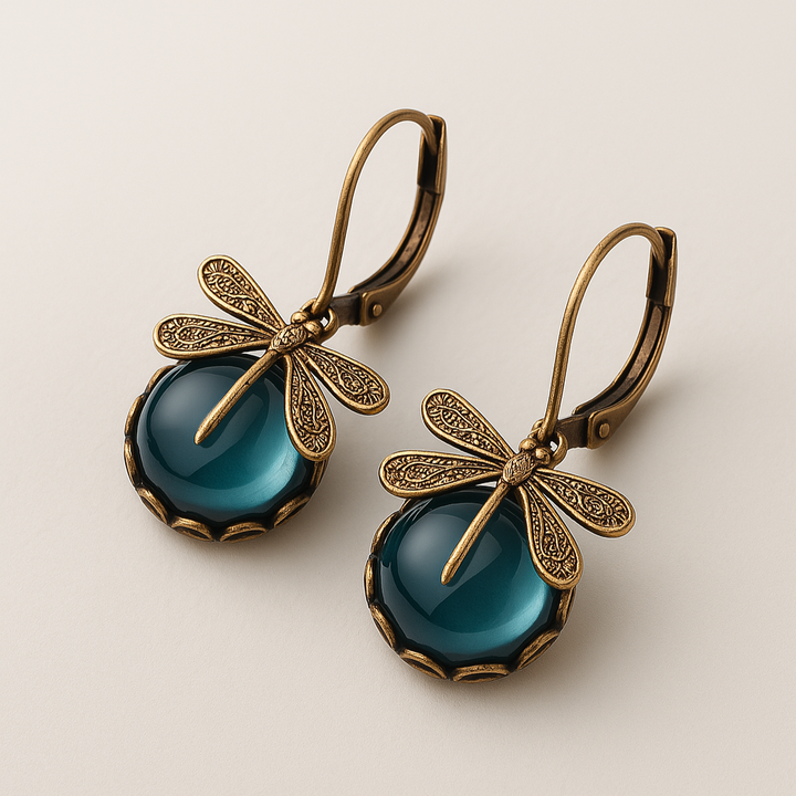 Emily & Isabella Brooks | Spherical Earrings in Antique Gold