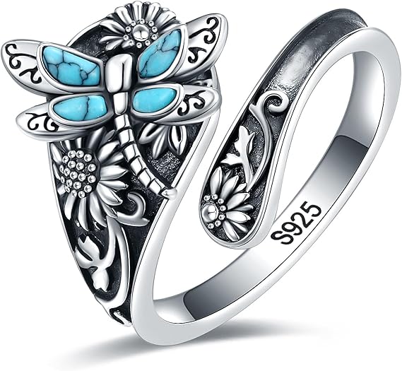 Emily & Isabella Brooks | Sterling Silver Turquoise Spoon Ring