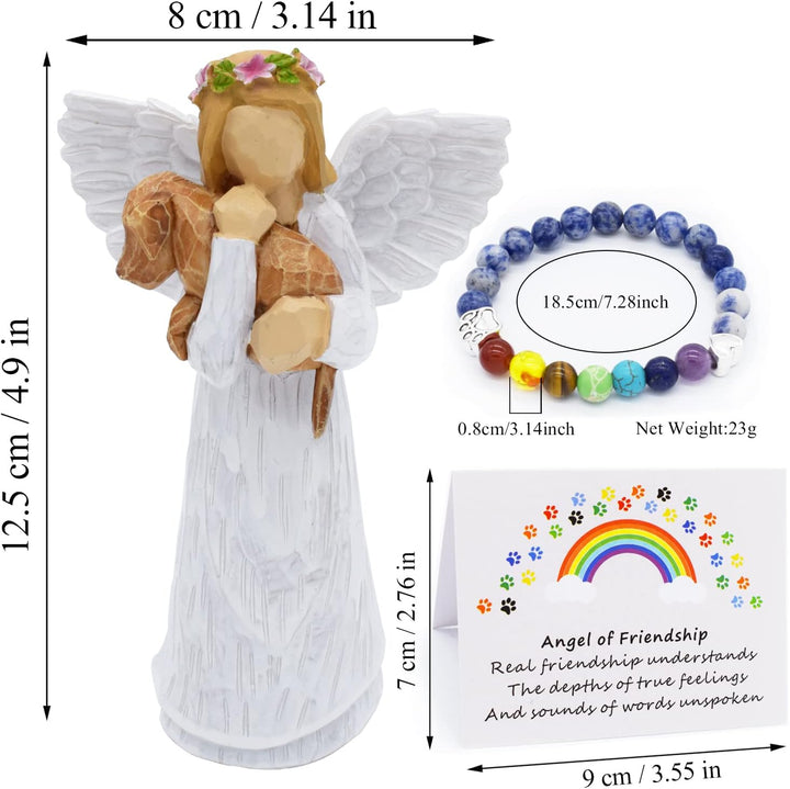 Emily & Isabella Brooks | Dog Memorial Gift Set with Figurine and Bracelet