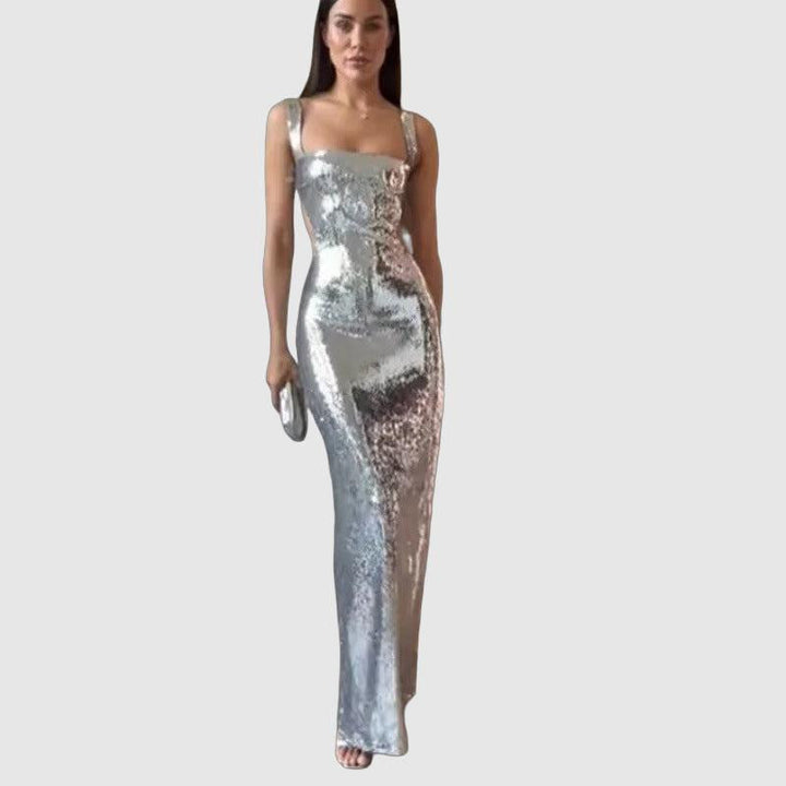 Emily & Isabella Brooks | Floor-Length Sequin Cocktail Dress
