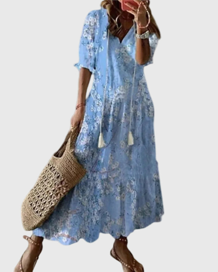 Emily & Isabella Brooks | Boho Vintage Summer Maxi Dress