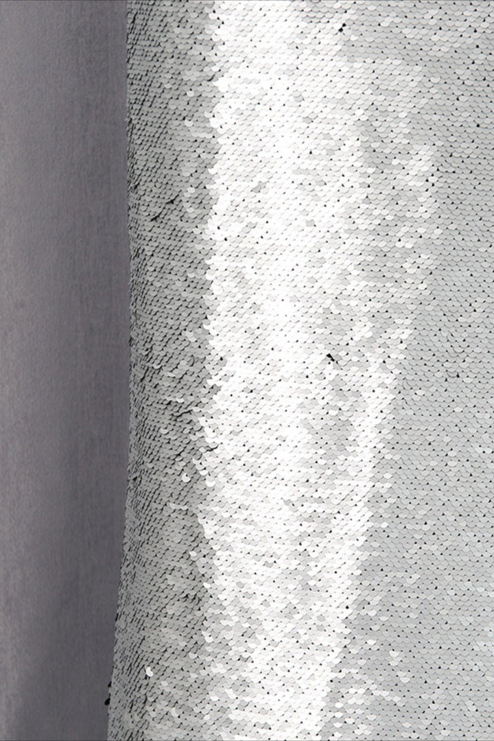 Emily & Isabella Brooks | Metallic Sequin High Waisted Pencil Skirt