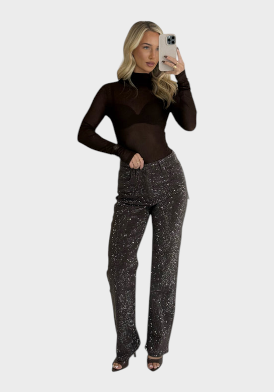 Emily & Isabella Brooks | Straight Leg Jeans in Chocolate