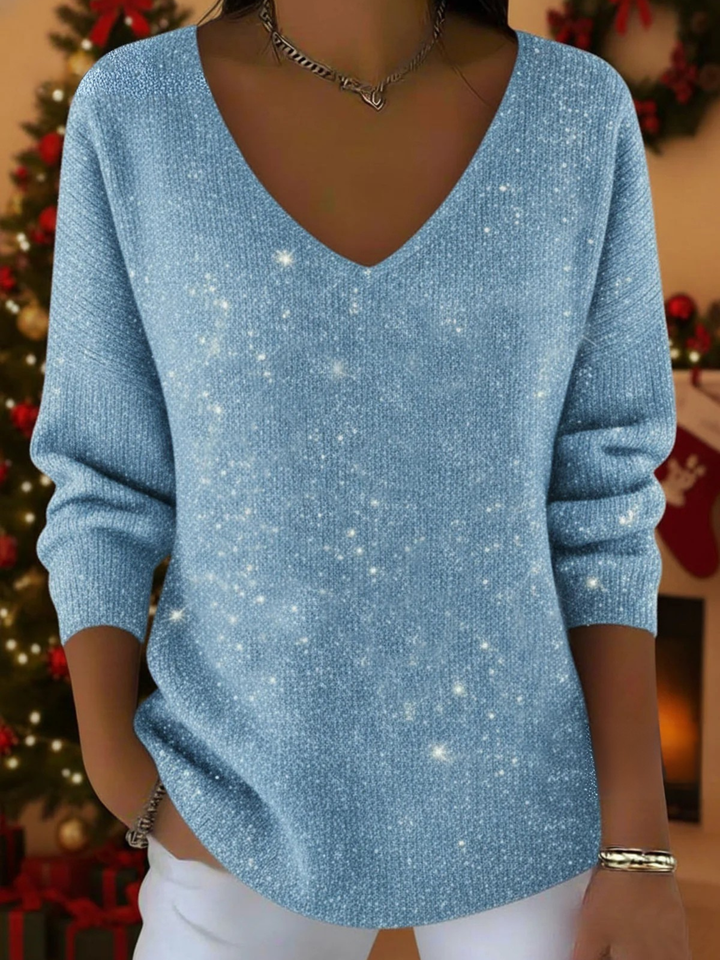 Emily & Isabella Brooks | V-Neck Festive Jumper
