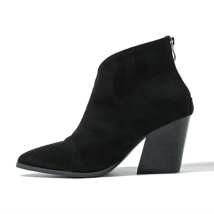 Emily & Isabella Brooks | Pointed Ankle Boot in Black