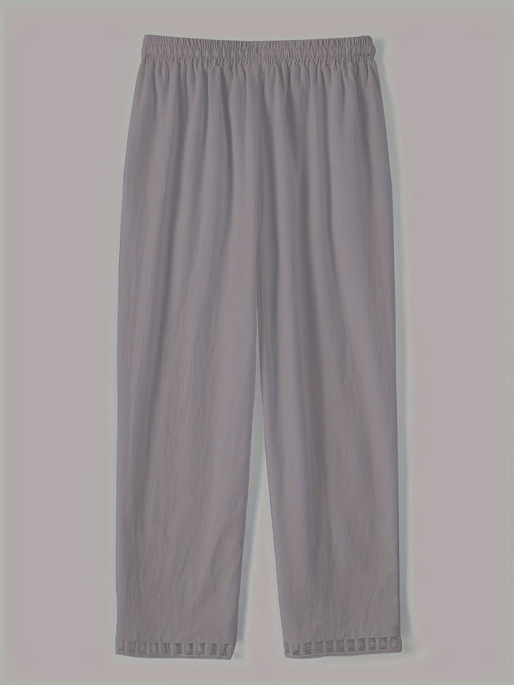 Emily & Isabella Brooks | Relaxed Contrast Trim Cropped Pants
