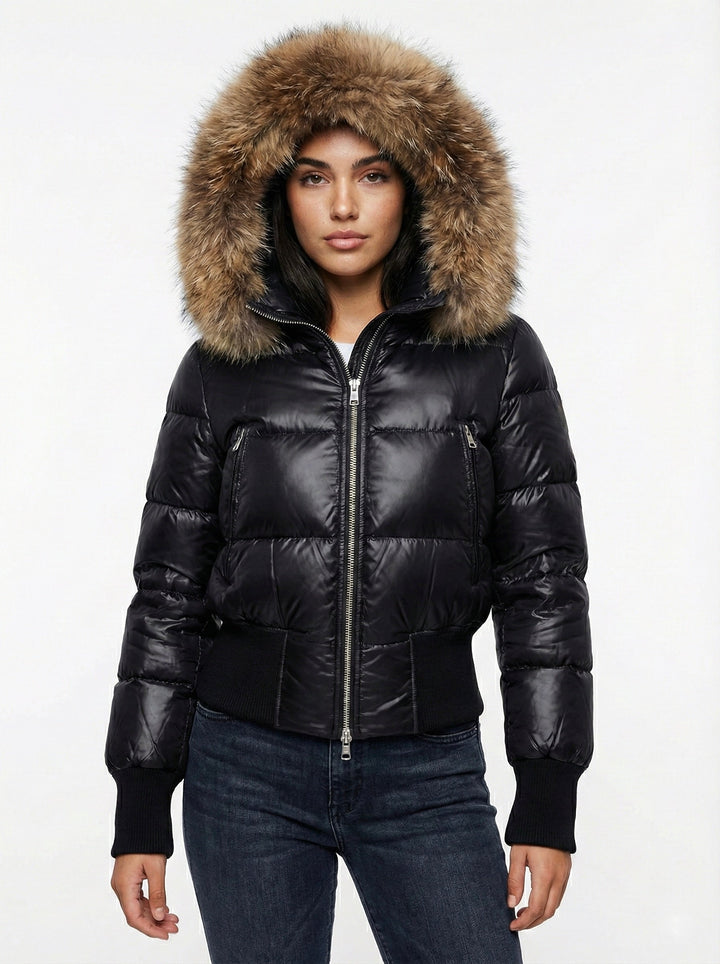 Emily & Isabella Brooks | Faux Fur Hooded Puffer Jacket
