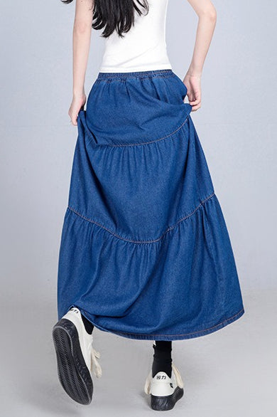 Emily & Isabella Brooks | Plus Size Elastic Waist Flowy Skirt