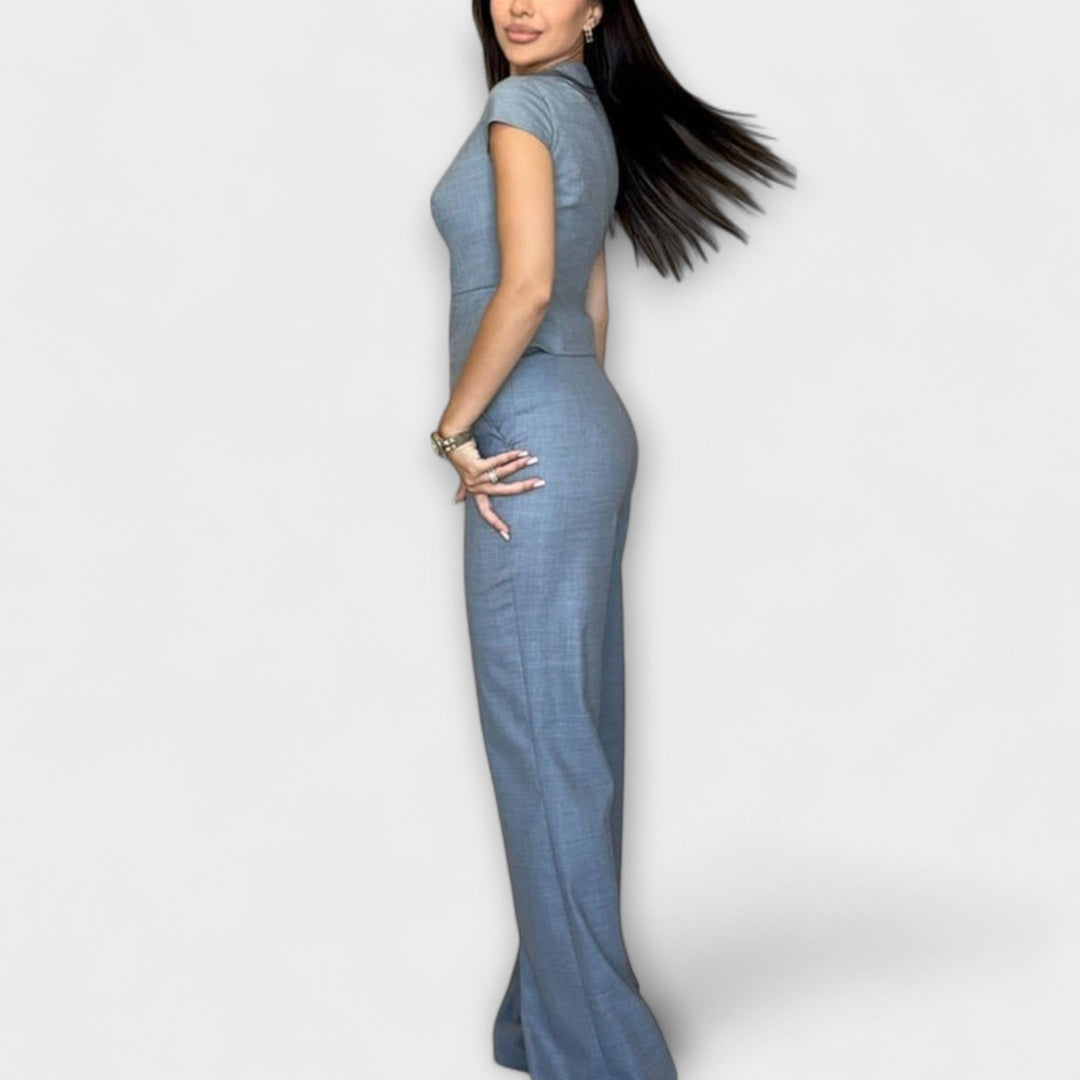 Emily & Isabella Brooks | V-Neck Top and Pants Set