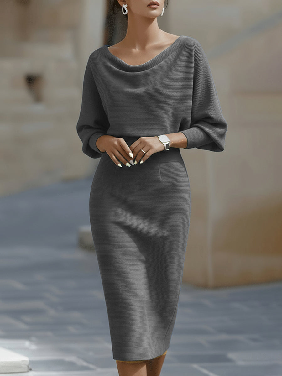 Emily & Isabella Brooks | Midi Dress in Luxurious Fabric