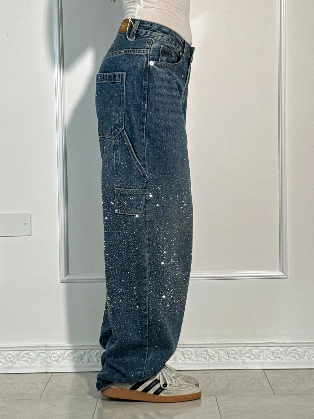 Emily & Isabella Brooks | High-Waist Glitter Jeans