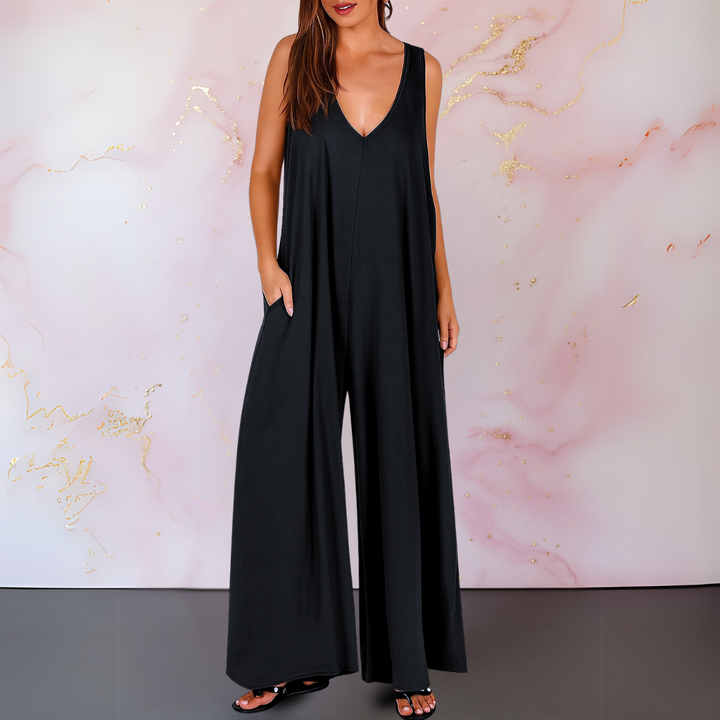 Emily & Isabella Brooks | Wide-Leg Sleeveless Jumpsuit