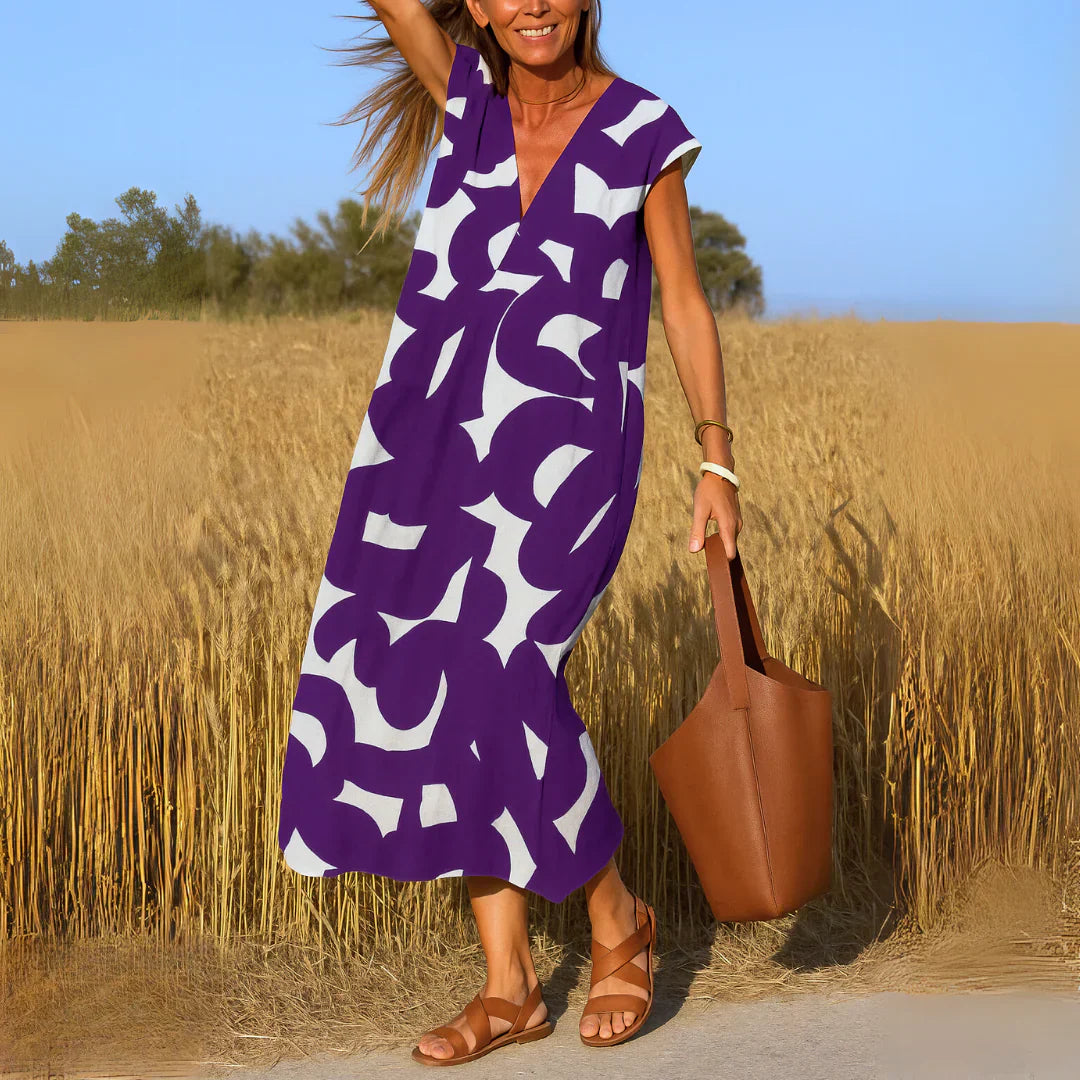 Emily & Isabella Brooks | Cutwork Detail Maxi Dress