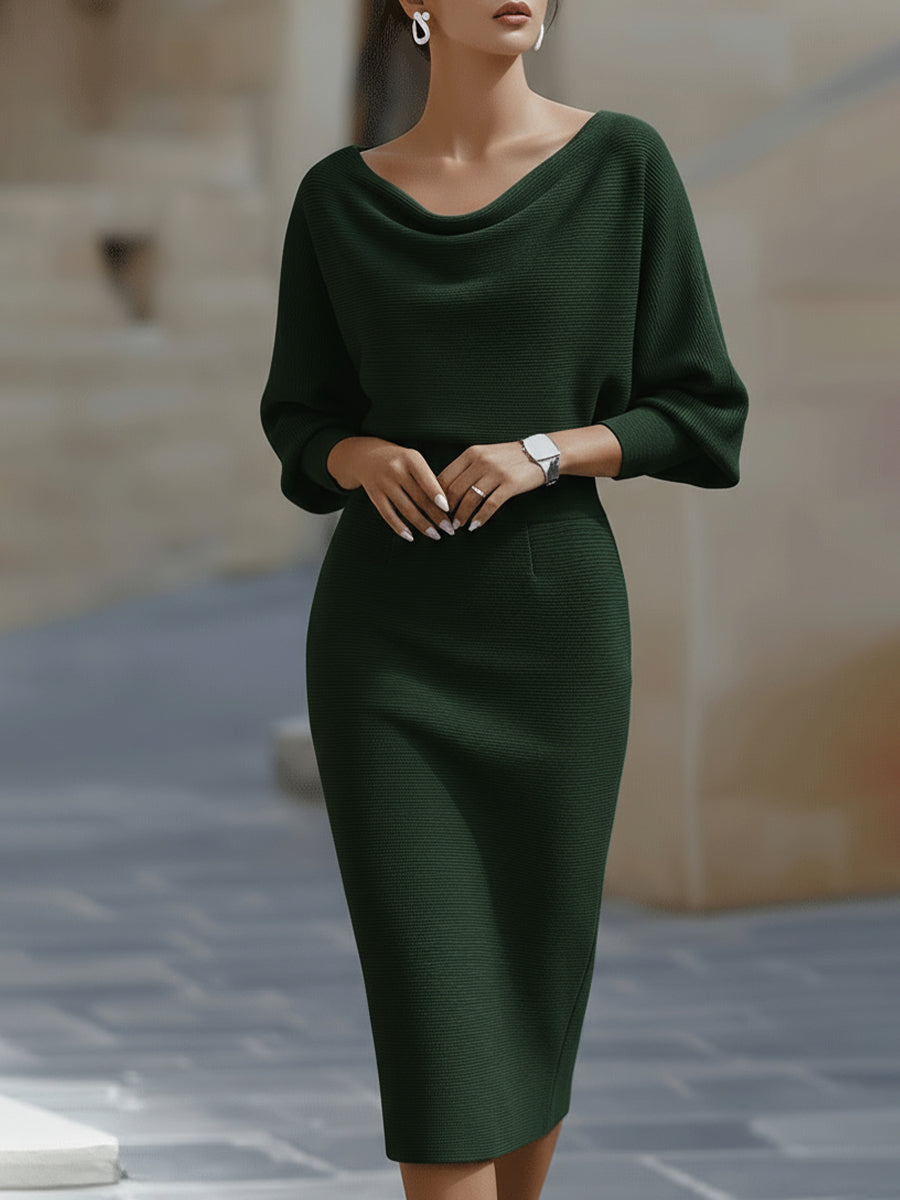 Emily & Isabella Brooks | Midi Dress in Luxurious Fabric
