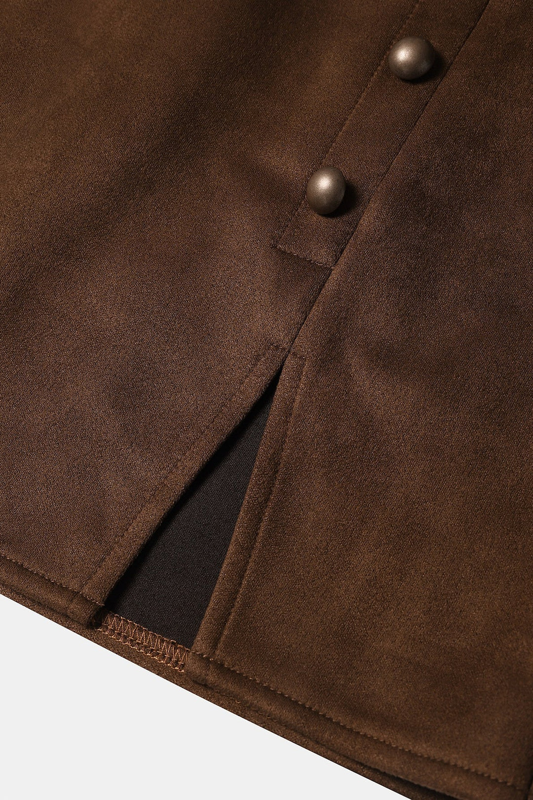 Emily & Isabella Brooks | Solid Suede Bodycon Mini Skirt