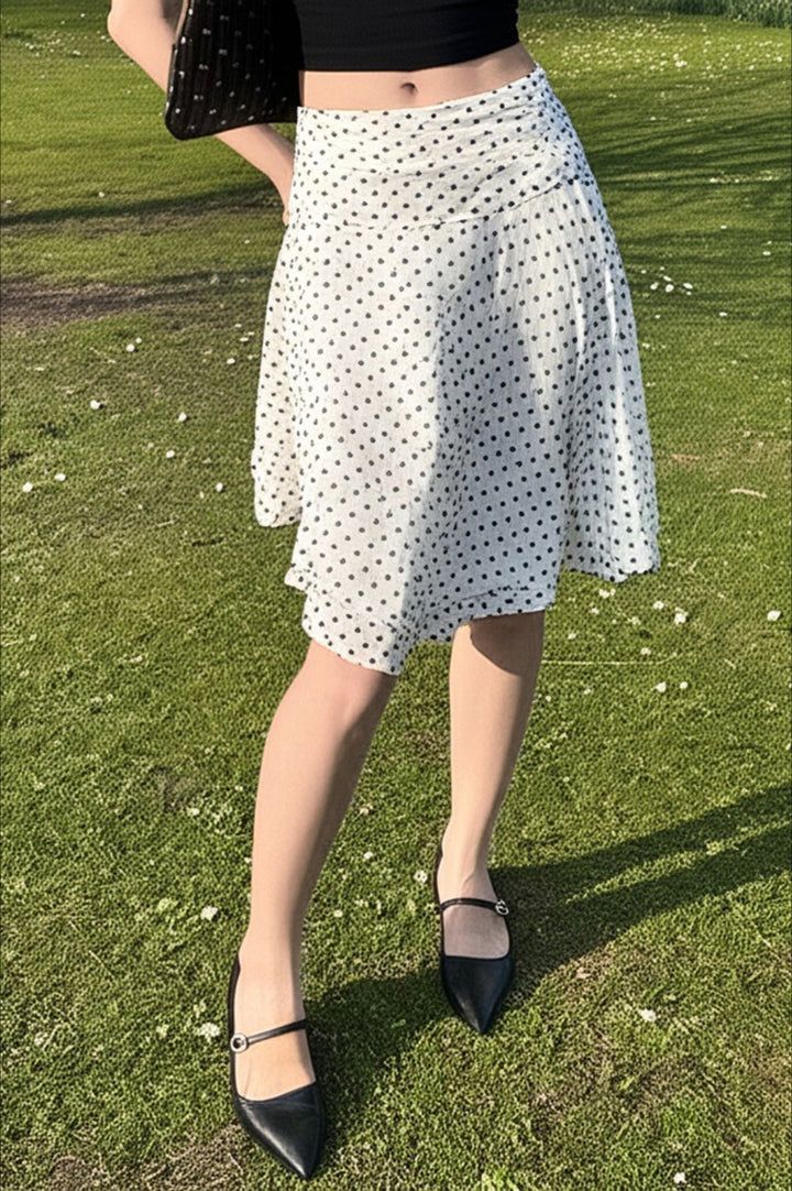 Emily & Isabella Brooks | Polka Dot Mesh Layered Skirt