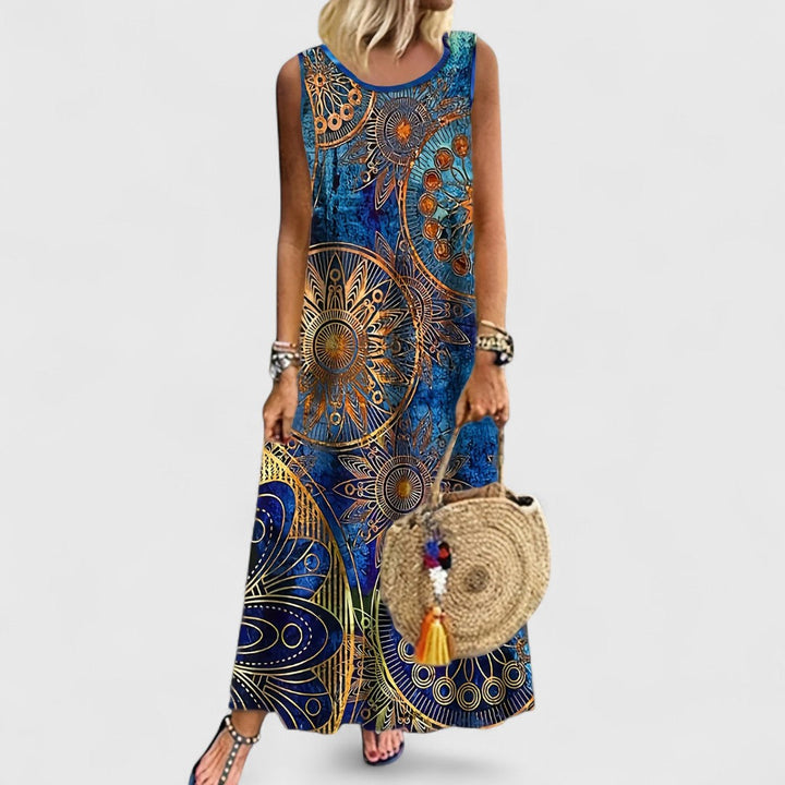 Emily & Isabella Brooks | Sleeveless Print Maxi Dress