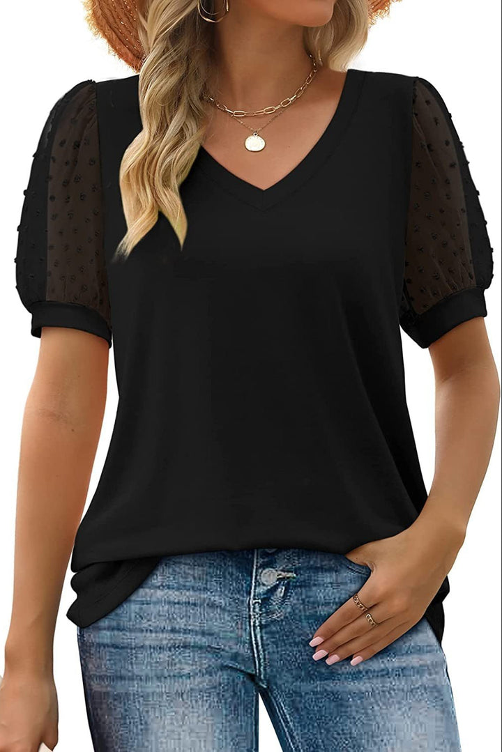Emily & Isabella Brooks | Sleek V-Neck Blouse