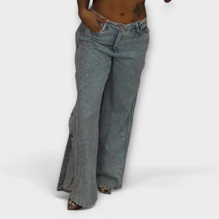 Emily & Isabella Brooks | Jeans with Rhinestone Decoration