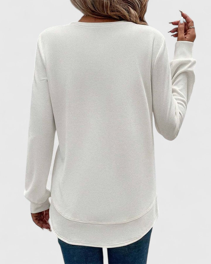 Emily & Isabella Brooks | Elegant O-Neck Long Sleeve