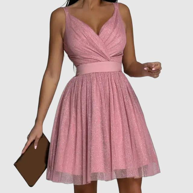 Emily & Isabella Brooks | Sleeveless V-Neck Cocktail Dress