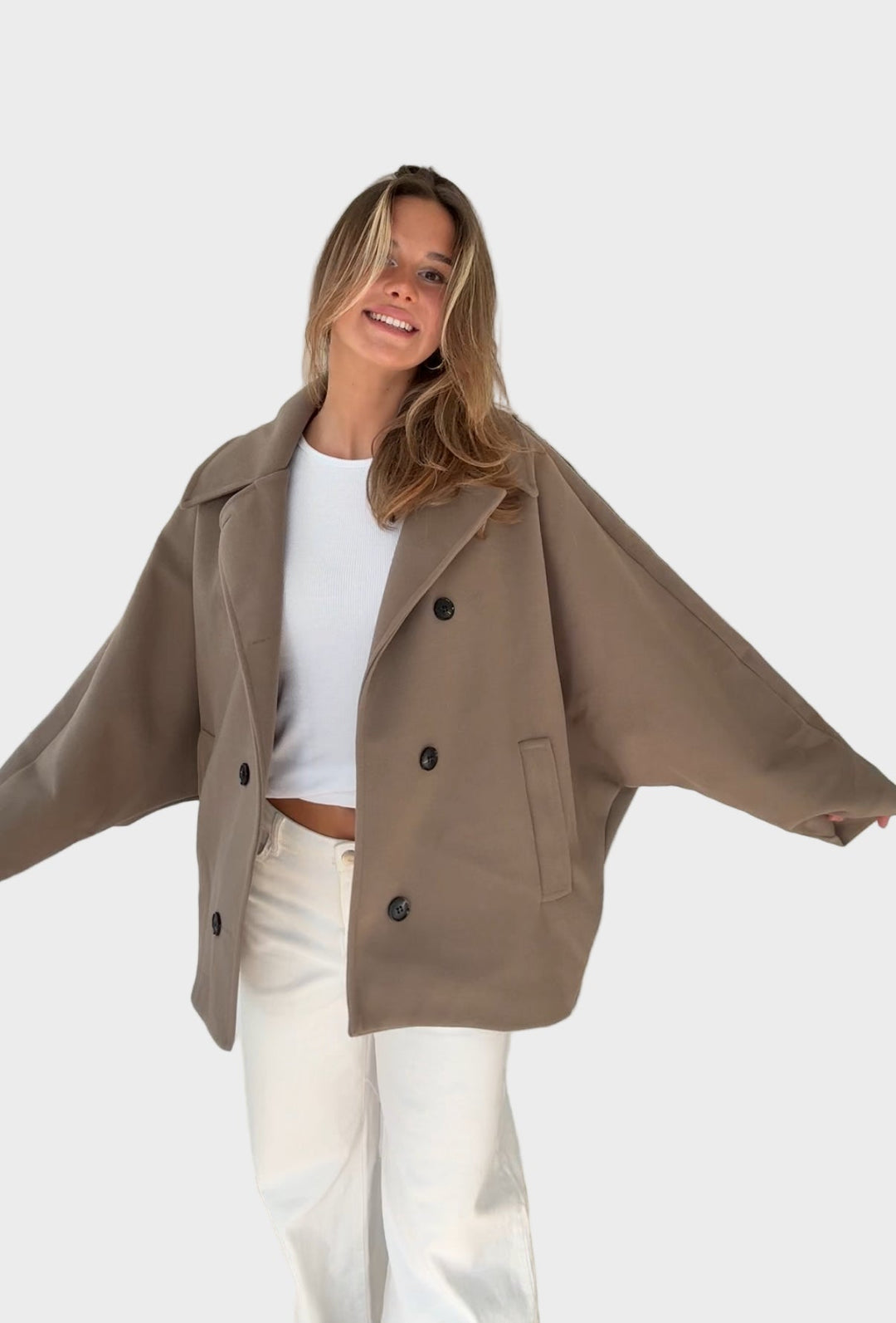 Emily & Isabella Brooks | Wide-leg jacket in cinnamon