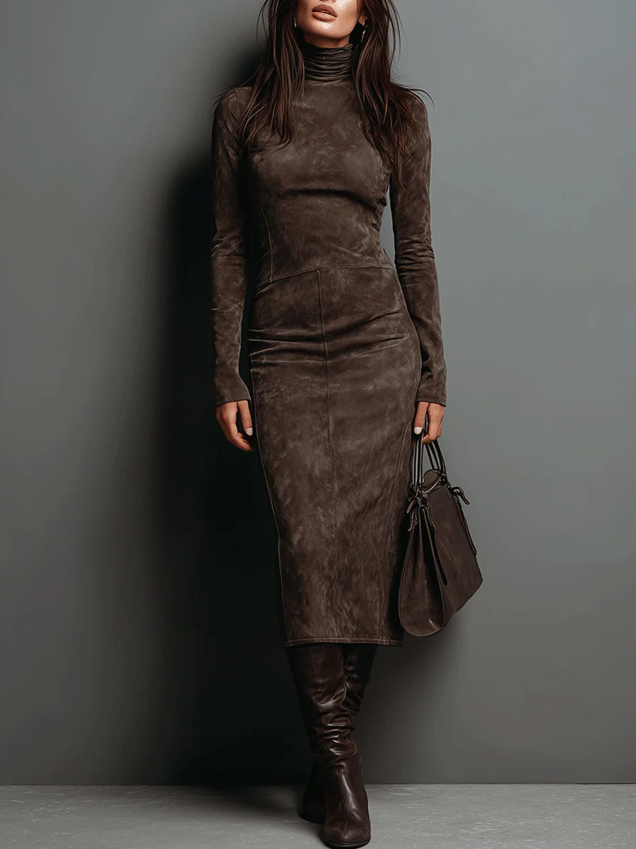Emily & Isabella Brooks | Suede Maxi Dress