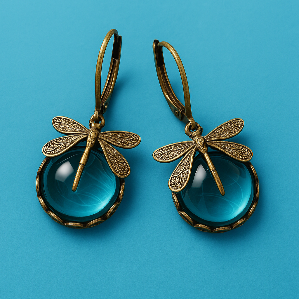 Emily & Isabella Brooks | Spherical Earrings in Antique Gold