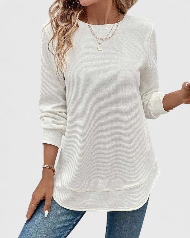 Emily & Isabella Brooks | Elegant O-Neck Long Sleeve