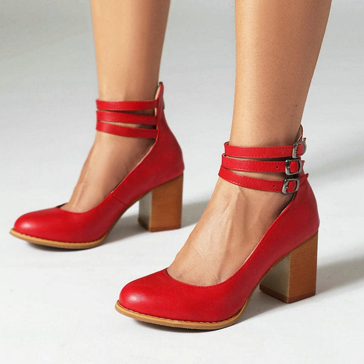 Emily & Isabella Brooks | Triple Buckle Heels