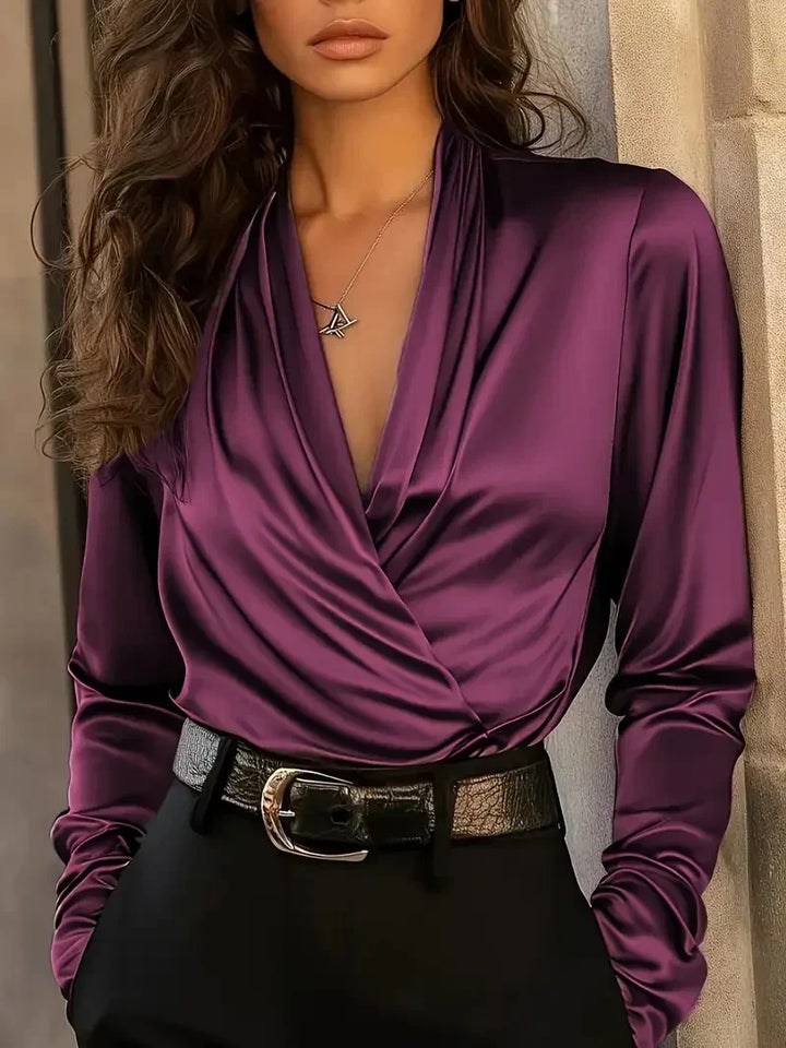 Emily & Isabella Brooks | Elegant V-Neck Top
