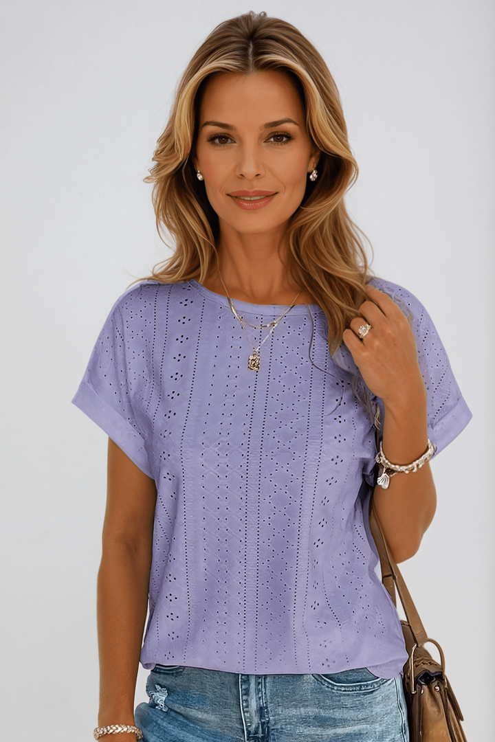 Emily & Isabella Brooks | Eyelet Top in Oceanview