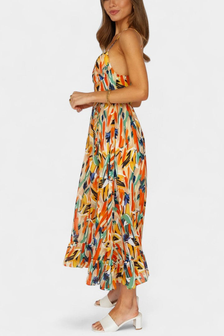 Emily & Isabella Brooks | Midi Dress in Vibrant Pattern