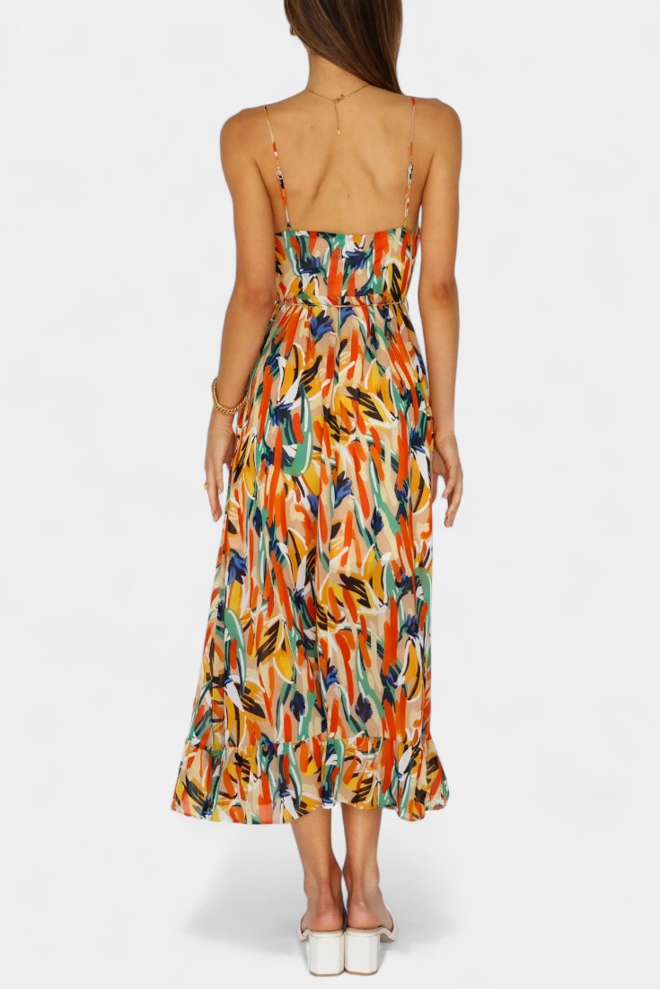 Emily & Isabella Brooks | Midi Dress in Vibrant Pattern