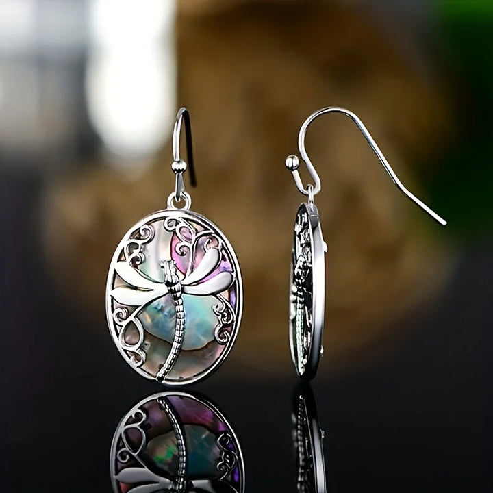 Emily & Isabella Brooks | Abalone Shell Dragonfly Earrings