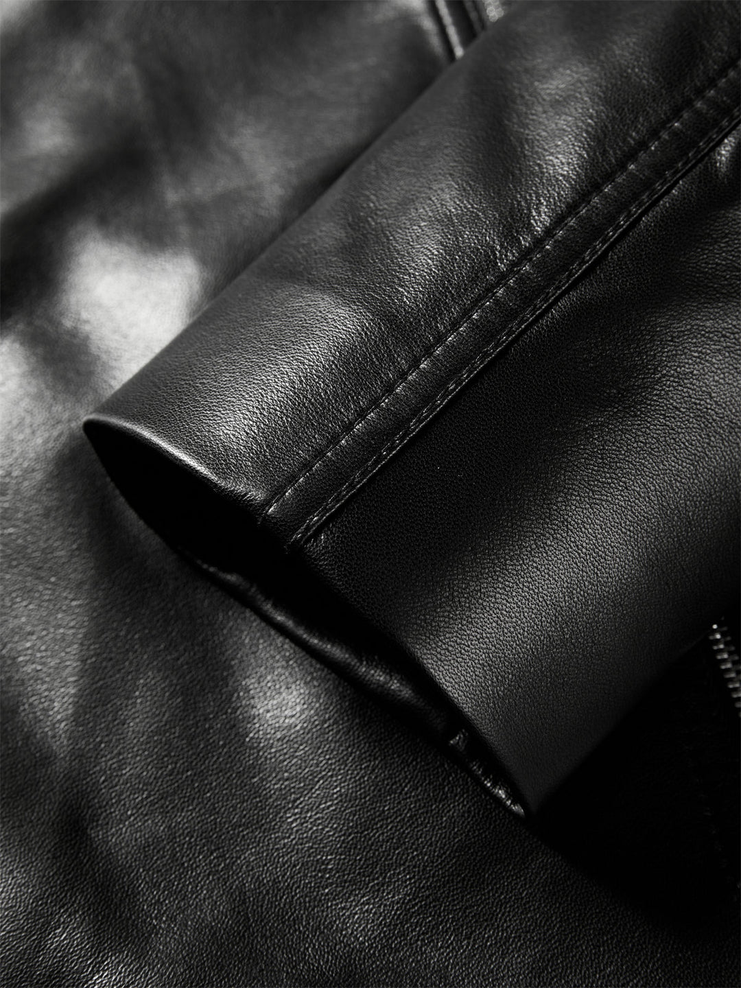 Emily & Isabella Brooks | Short PU motorcycle jacket