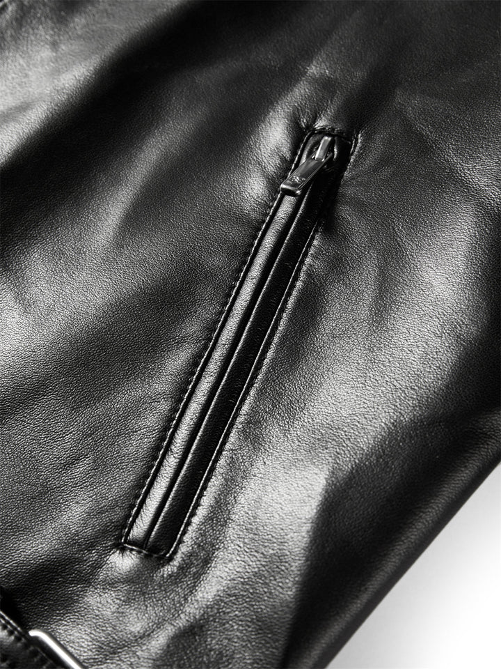 Emily & Isabella Brooks | Short PU motorcycle jacket