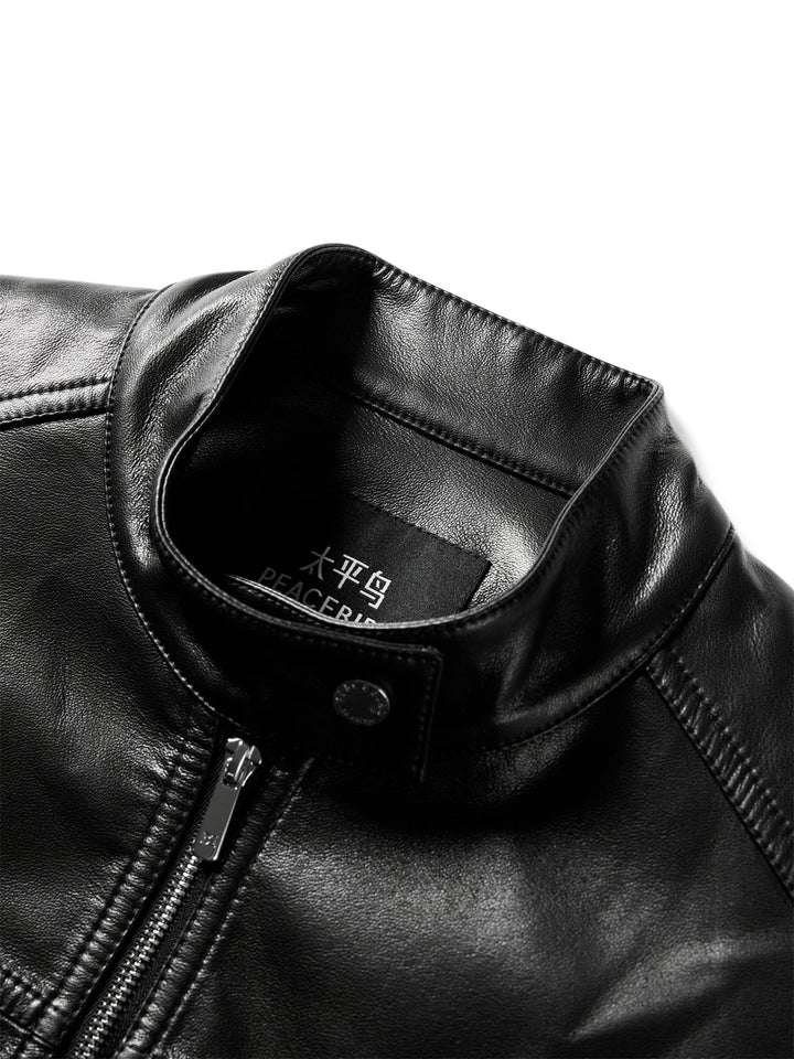 Emily & Isabella Brooks | Short PU motorcycle jacket