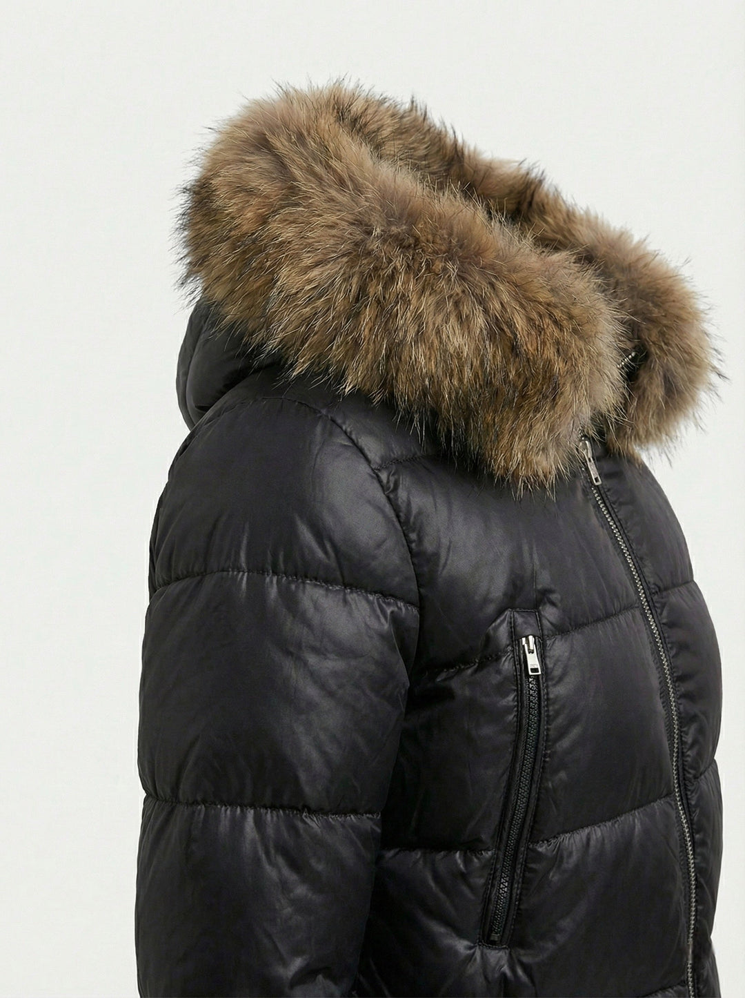 Emily & Isabella Brooks | Faux Fur Hooded Puffer Jacket