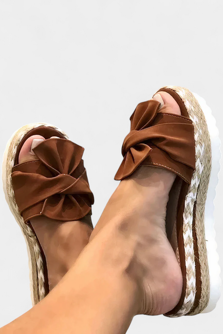 Emily & Isabella Brooks | Platform Sandals with Bow