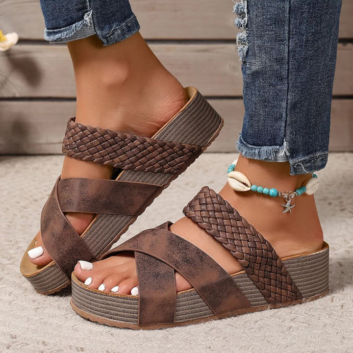 Emily & Isabella Brooks | Orthopedic Leather Strap Sandals