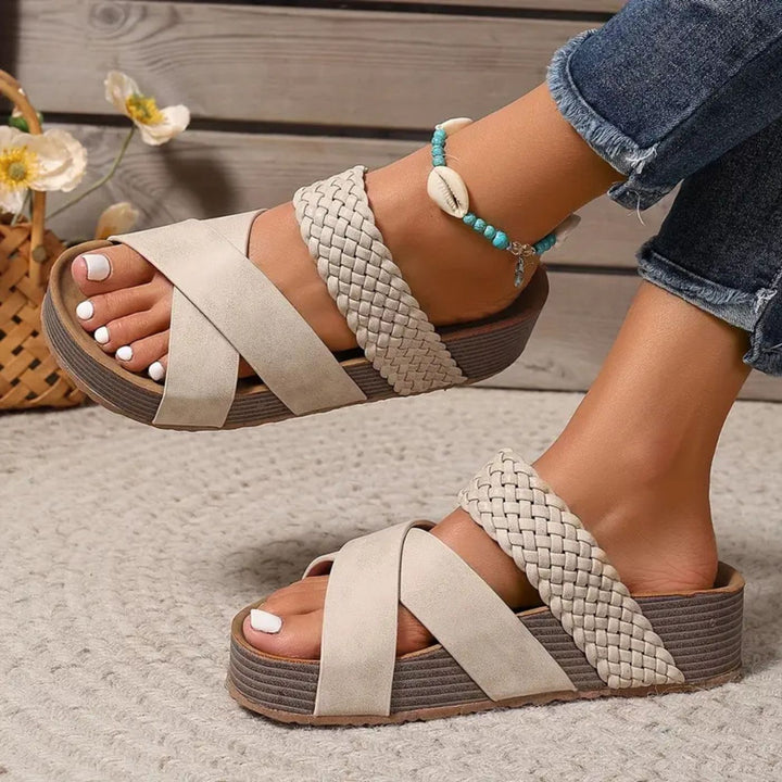 Emily & Isabella Brooks | Orthopedic Leather Strap Sandals