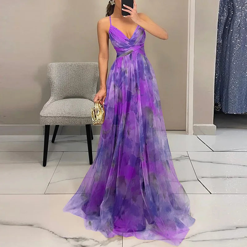 Emily & Isabella Brooks | Women's Dress | V-Neck & Flowing Skirt