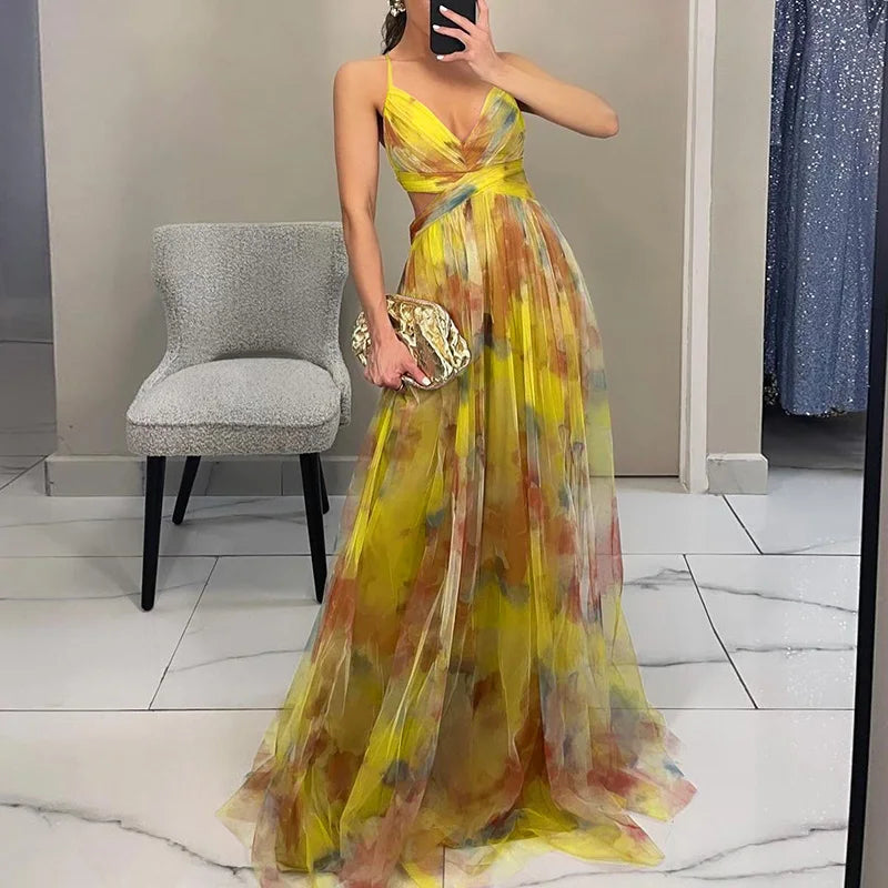 Emily & Isabella Brooks | Women's Dress | V-Neck & Flowing Skirt