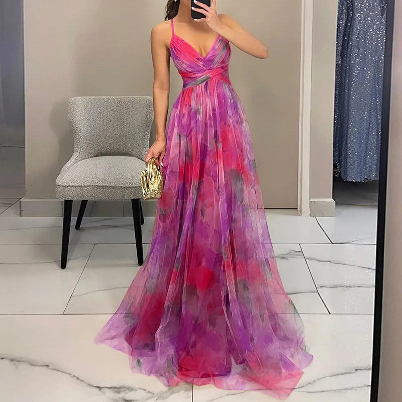Emily & Isabella Brooks | Women's Dress | V-Neck & Flowing Skirt
