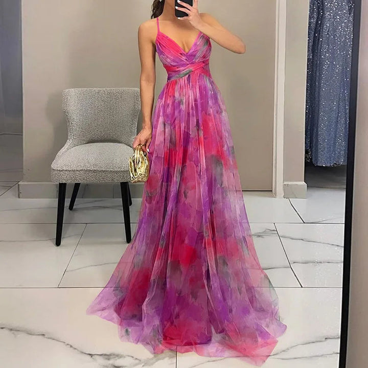 Emily & Isabella Brooks | Women's Dress | V-Neck & Flowing Skirt