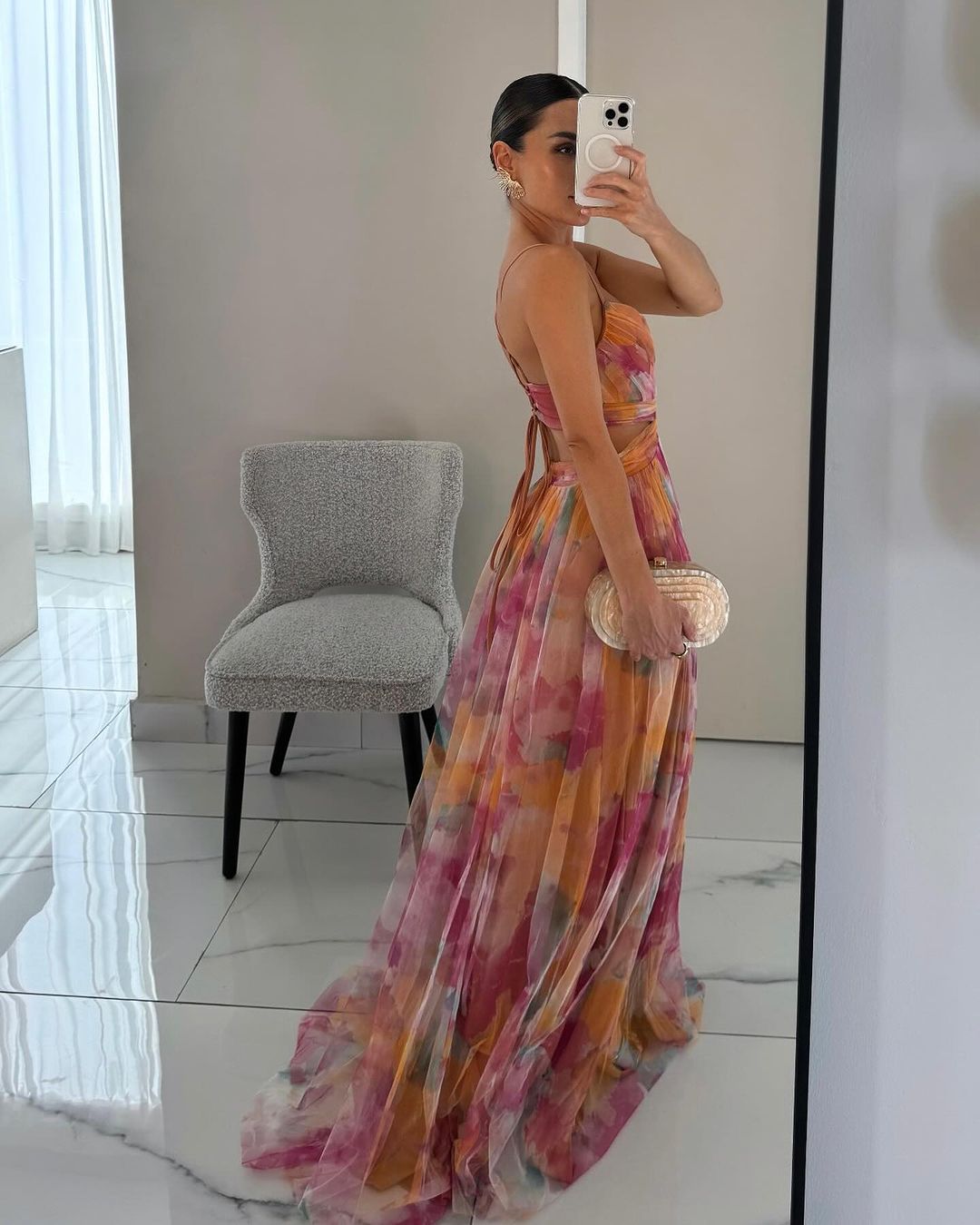 Emily & Isabella Brooks | Women's Dress | V-Neck & Flowing Skirt