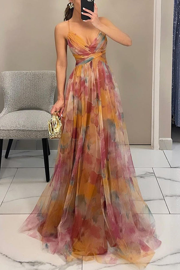 Emily & Isabella Brooks | Women's Dress | V-Neck & Flowing Skirt