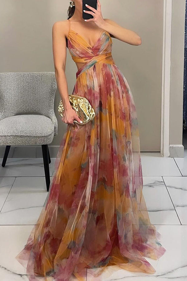Emily & Isabella Brooks | Women's Dress | V-Neck & Flowing Skirt